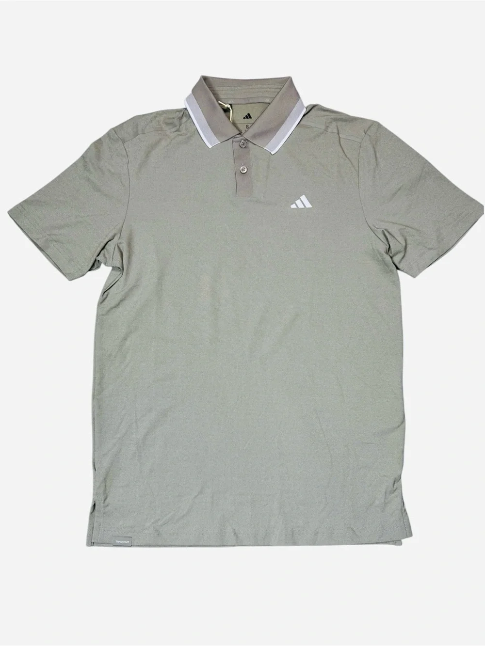 NWT New Adidas Ultimate365 Tour Twistknit Pique Polo Shirt In Putty Beige Size S